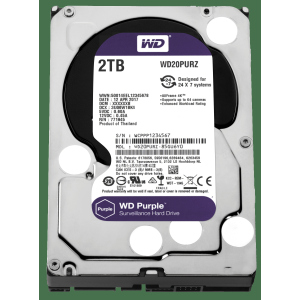 Жорсткий диск WD 3.5 " SATA 3.0 2TB 5400 64MB Purple Surveillance (WD20PURZ) в Кривому Розі