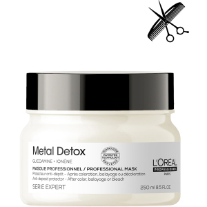 Профессиональная маска L'Oreal Professionnel Serie Expert Metal Detox для предупреждения металлических накоплений в волосах после окрашивания или осветления 250 мл (30160606)