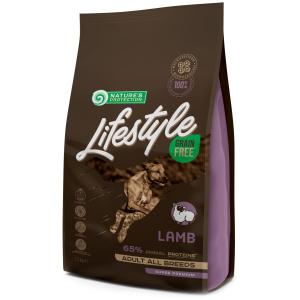 Сухий беззерновий корм для собак Nature's Protection Lifestyle Grain Free Lamb Adult All Breeds з ягнятком 1.5 кг (NPLS45673) (4771317456731)