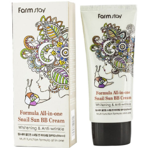 Многофункциональный ББ-крем Farmstay Formula All-In-One Snail Sun BB Cream SPF50+ PA+++ с экстрактом улитки 50 г (8809297384303) ТОП в Кривом Роге