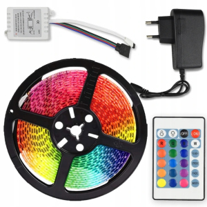 Cветодиодная Лента SuppaLight Original c Пультом и Блоком Питания Влагозащищенная LED 3528 SMD RGB 12v 5М Водонепроницаемая лучшая модель в Кривом Роге