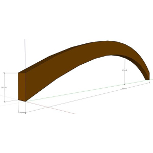 Балка клеєна гнута фарбована 100 х 200 х 4000 мм (сосна) краща модель в Кривому Розі