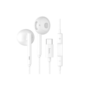 Наушники Hoco L10 Acoustic Type-C wired earphones with mic White ТОП в Кривом Роге