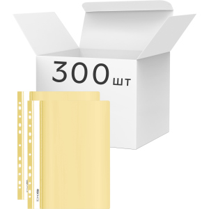 Упаковка папок-скоросшивателей Economix А4 с перфорацией, фактура "глянец" 120/160 мкм 300 шт Пастельно желтых (E31510-85) лучшая модель в Кривом Роге