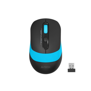 Мышь A4Tech Fstyler FG10S 2000dpi Black+Blue, USB, Wireless, бесшумная (FG10S Blue)