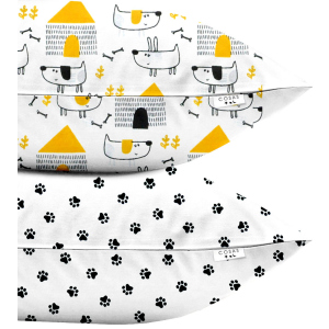 Набор наволочек Cosas Set Pillow Dog Yellow Paws 40х60 2 шт (4822052043721) лучшая модель в Кривом Роге