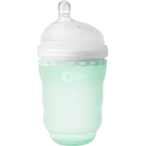 Дитяча силіконова антиколікова пляшечка Olababy GentleBottle Mint Бірюзовий 240 мл (80820) ТОП в Кривому Розі