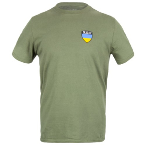 Футболка 5.11 Tactical Shield Ukraine 41273-225 S Military Green (2000980501441) в Кривом Роге