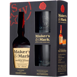 хорошая модель Виски Maker's Mark 0.7 л 45% + 2 стакана (5060045587848)