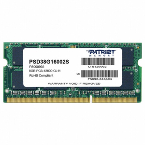 Модуль для ноутбука SoDIMM DDR3 8GB 1600 MHz Patriot (PSD38G16002S) краща модель в Кривому Розі