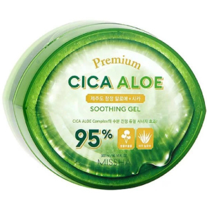 Гель для лица и тела Missha Premium Cica Aloe Soothing Gel Успокаивающий с алоэ вера 300 мл (8809643505796) в Кривом Роге