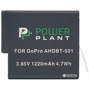 Акумулятор PowerPlant для GoPro AHDBT-501 (CB970124) краща модель в Кривому Розі