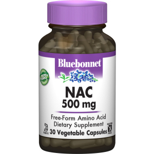 Амінокислота Bluebonnet Nutrition NAC (N-Ацетил-L-Цистеїн) 500 мг 30 гелевих капсул (743715000629) ТОП в Кривому Розі