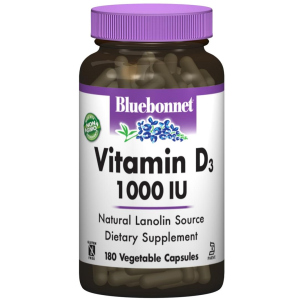 Вітаміни Bluebonnet Nutrition Вітамін D3 1000IU 180 гелевих капсул (743715003132) ТОП в Кривому Розі