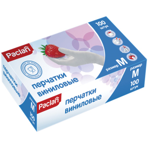 Перчатки виниловые Paclan M 100 шт (4610015980141) лучшая модель в Кривом Роге