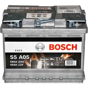 Автомобільний акумулятор Bosch AGM 6СТ-60 (S5A050) 60 Ач (-/+) Euro 680 А (0 092 S5A 050) краща модель в Кривому Розі