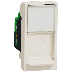 Розетка RJ45 1-модульна Schneider Electric Unica New Studio категорія 6 ​​UTP Бежева (NU341444) в Кривому Розі