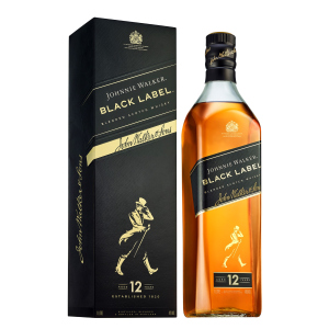 Виски Johnnie Walker Black label 12 лет выдержки 1 л 40% в подарочной упаковке (5000267023625) лучшая модель в Кривом Роге