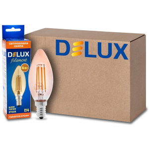 Светодиодная лампа Delux BL37B 4W (410lm) 2700K 220V amber E14 filament (90017539) - 10 шт ТОП в Кривом Роге