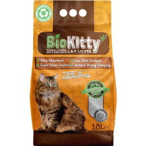 Наповнювач для котячого туалету BioKitty Super Premium White Бентонітовий комкуючий 8.4 кг (10 л)(8680659333531) в Кривому Розі