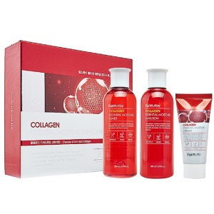 Набор для лица на основе коллагена FarmStay Collagen Essential Moisture Skin Care 3 Set (8809426959464) лучшая модель в Кривом Роге