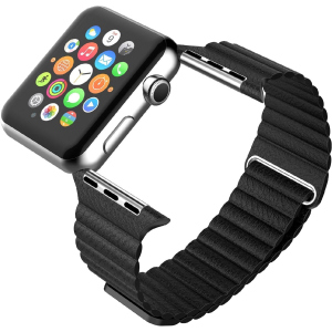 Ремешок Promate Lavish-38 для Apple Watch 38-40 мм 1/2/3/4/5/6/SE Black (lavish-38.black) лучшая модель в Кривом Роге