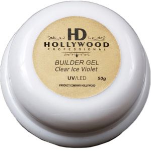 Гель для нарощування нігтів HD Hollywood Builder Gel Clear Ice Violet 50 мл (HD-ГСС50) (2200212225439) краща модель в Кривому Розі