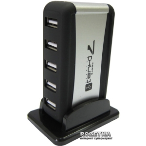 Хаб USB Lapara 7 портів USB 2.0 з блоком живлення (LA-UH7315) в Кривому Розі