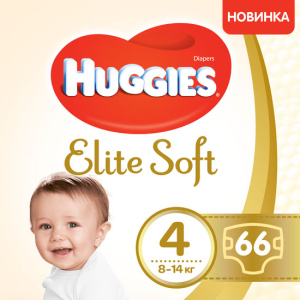 Подгузники Huggies Elite Soft 4 Mega 66 шт. (5029053546339) (5029053545301) ТОП в Кривом Роге