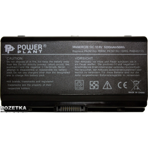 Аккумулятор PowerPlant PA3615U-1BRS для Toshiba Equium L40 Black (10.8V/5200mAh/6 Cells) (NB00000208) надежный