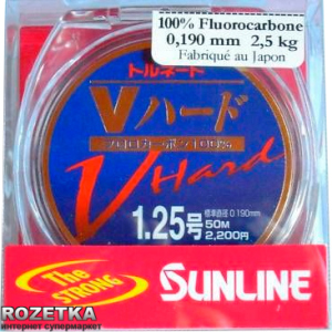 Леска Sunline FC Tornado V Hard HG 50 м #1.25/0.185 мм 2.5 кг (16584407) рейтинг