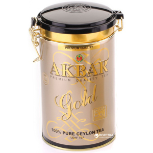 Чай чорний листовий Akbar Gold 450 г у бляшаній банці (5014176001780) краща модель в Кривому Розі