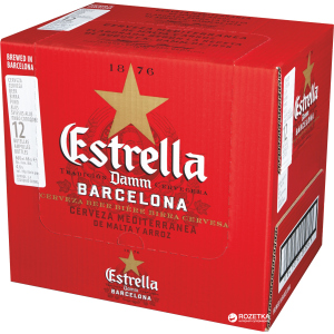 Упаковка пива Estrella Damm Lager світле фільтроване 4.6% 0.66 л х 12 пляшок (8410793282965) ТОП в Кривому Розі