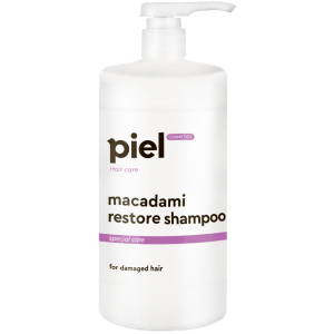 Відновлюючий шампунь Piel Cosmetics Macadami Restore shampoo для пошкодженого волосся 1 л (4820187880419) краща модель в Кривому Розі