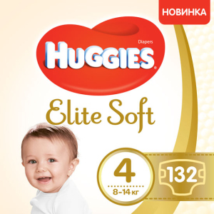 Подгузники Huggies Elite Soft 4 8-14 кг 132 шт (5029054566220) в Кривом Роге