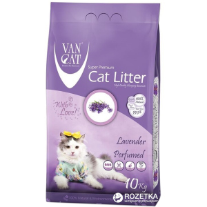 Наповнювач для котячого туалету Van Cat Super Premium Quality Lavender Бентонітовий комкуючий 10 кг (12 л). в Кривому Розі