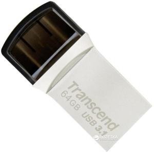 Transcend JetFlash 890 64GB USB 3.1 / Type-C Silver (TS64GJF890S) лучшая модель в Кривом Роге