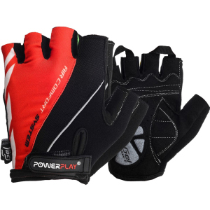 Велоперчатки PowerPlay 5024C M Red (5024C_M_Red) ТОП в Кривому Розі