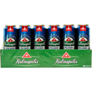 Упаковка пива Kalnapilis Pilsner світле фільтроване 4.6% 0.568 л x 24 шт (4770477226987) рейтинг