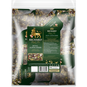 Чай ягідно-трав'яний Richard Royal Alpine Herbs ароматизований 50 пакетиків (4823063708524) краща модель в Кривому Розі