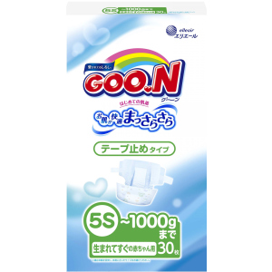 Подгузники Goo.N для маловесных новорожденных 5S до 1 кг 30 шт (753863) (4902011741421) в Кривом Роге