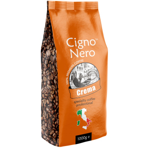 Кофе в зернах Cigno Nero Crema 1 кг (4820154091381) краща модель в Кривому Розі