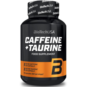 Предтренировочный комплекс Biotech Caffeine+Taurine 60 капсул (5999076234196) в Кривом Роге