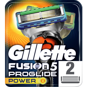 Сменные картриджи для бритья (лезвия) мужские Gillette Fusion5 ProGlide Power 2 шт (7702018085927) надежный