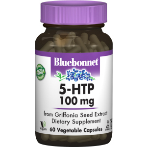 Амінокислота Bluebonnet Nutrition 5-HTP (Гідрокситриптофан) 100 мг 60 капсул (743715000513) краща модель в Кривому Розі