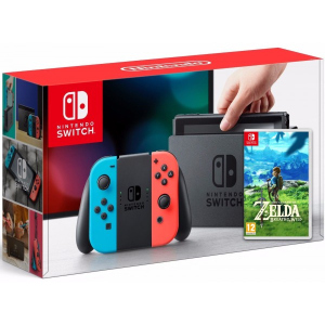 Nintendo Switch Neon Blue-Red + Игра The Legend of Zelda: Breath of the Wild (русская версия) лучшая модель в Кривом Роге