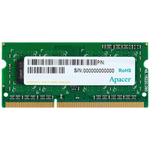 Оперативна пам'ять Apacer SODIMM DDR3-1333 8192MB PC3-10600 (DS.08G2J.K9M) надійний