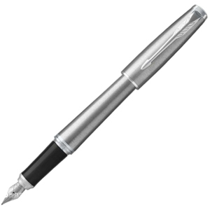 Ручка перьевая Parker Urban 17 Metro Metallic CT FP F Черная Серебристый корпус (30 311) лучшая модель в Кривом Роге