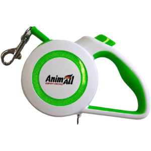 Поводок-рулетка AnimAll Reflector MS7110-5M M до 25 кг 5 м Салатово-белый (4820224500515)