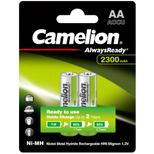 Акумулятор Camelion R6-2BL AlwaysReady 2300 мАг Ni-MH (NH-AA2300АRBP2) надійний